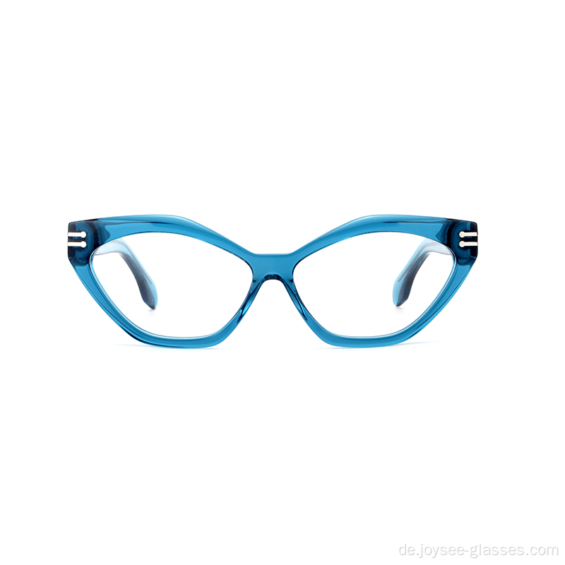 Großhandel neue handgefertigte Schmetterlingsform klare Linsen Acetat optische Rahmen Brille Brille