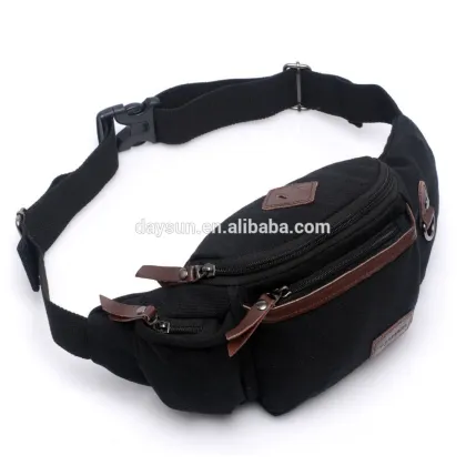 Canvas waist bag men running waist bag