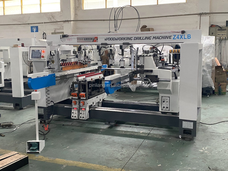 Pinliang Automatic Feeding Four Row Multi Boring Machine for Drawer Board