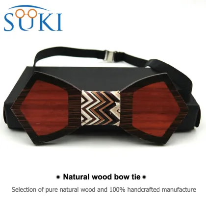 2016 new design OEM wooden bow ties fashion party bow ties