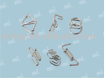 2015 Christmas gift factory production ICTI certification toy manufacturer metal wire puzzle