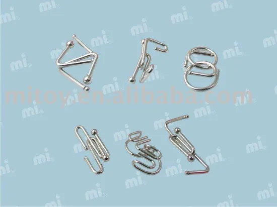 2015 Christmas gift factory production ICTI certification toy manufacturer metal wire puzzle