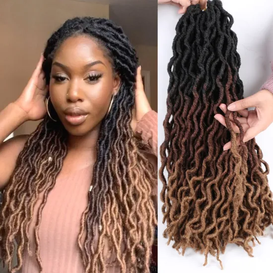 Africa Twist Faux Locs Ombre Synthetic Hair Braiding locs Synthetic Dreadlock Hair Braids