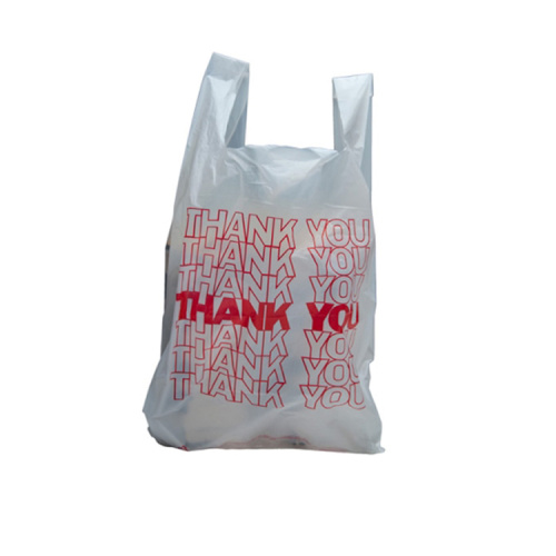 Disposable plastic HDPE/LDPE t-shirt shopping polythene supermarket grocery retail sack