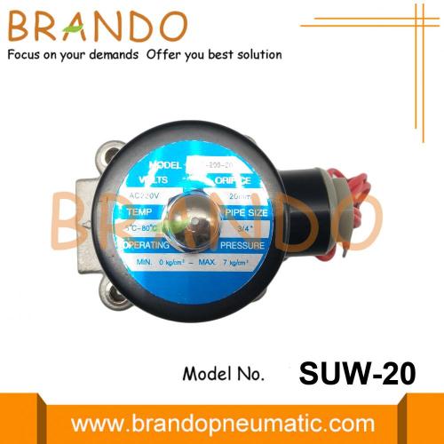 SUW-20 2S200-20 3/4 &#39;&#39;스테인레스 스틸 워터 솔레노이드 밸브