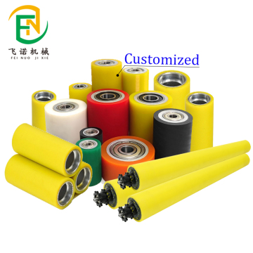 Customized Pu Coated Bearing Nylon Pulley Rubber Omnidirectional Wheels and Silicone Rollers