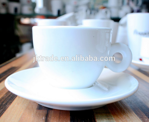 China wholesale white ceramic porcelain coffee cup 180ml espresso cup set with saucer