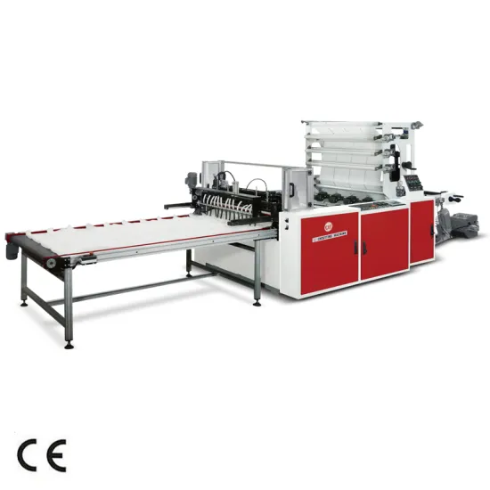 High Speed Automatic Multi-Line Bottom Sealing Bag Making Machine with Hot Slitting