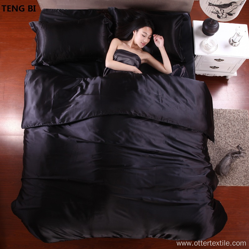 hotel home luxury satin comforter bedding Set