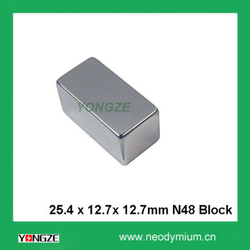 N48 neodymium block magnet 25.4*12.7*12.7mm
