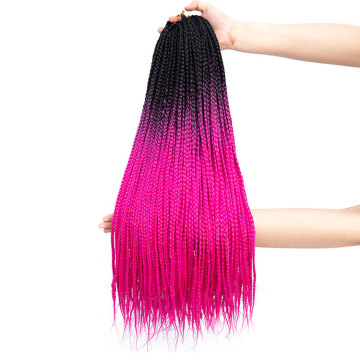 High Temperature Fiber Synthetic Wholesale Box Braids Crochet Twist Synthetic Hair For Braiding