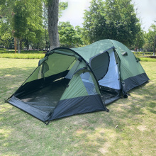 Toffer Tunnel Tent Camping with Vestibule - 4 Person Waterproof 2 Room Tent for Bikepacking, Motorcycle Travel, Hiking