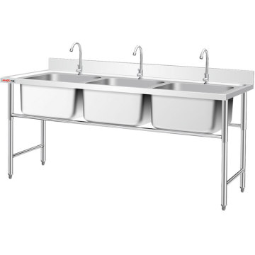 Commercial Stainless Steel 3 Compartment Sink Work Table
