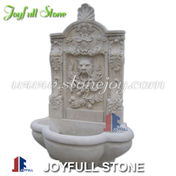 Marble Wall fountain with animal heads