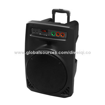 Portable USB Trolley Speaker with SD/FM/Battery, Customized Designs Available