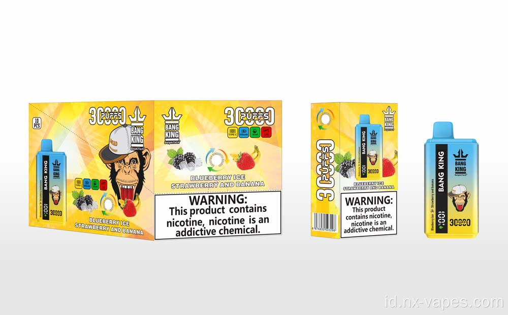 Bang King 30000 Puffs Disposable Nic 5% Vapes