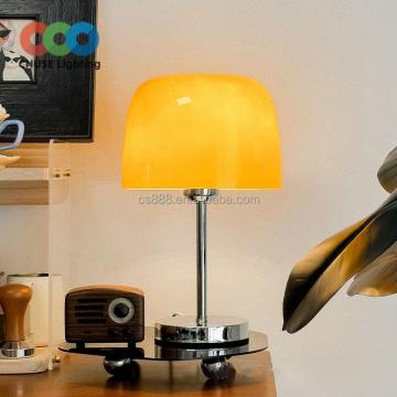 Aesthetic Mid-Century Modern Glass LED USB Mushroom Table Lamp