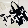 Custom letter painting pattern canvas shopping hand bags