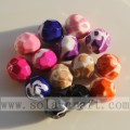 Painted Faceted Solid Diamond Round Beads Mix Colors