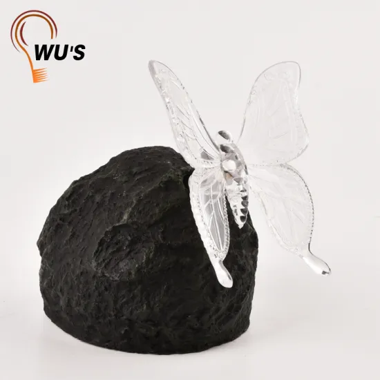 Polyresin Garden Light resin dwarf solar light butterfly solar lights