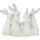 Whitewashed Polyresin Bunny Quartet Figures