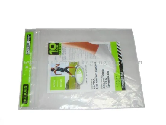 Pe/al/pet Custom Printed Ziplock Poly Packaging Bag For Socks And Gifts