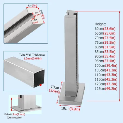 Custom Balcony Glass Guardrail Stainless Steel Handrail for Outdoor Projects