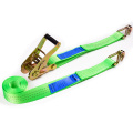 1.5" 3000kg 38mm Plastic Handle Ratchet Buckle Polyester Webbing Belt Strap With 1.5 Inch Double J Hooks