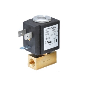 Miniature 12 Volt Solenoid Valve: 10 Bar High Pressure, 3/8" Minitype Micro Electric Valve - NC Normally Closed