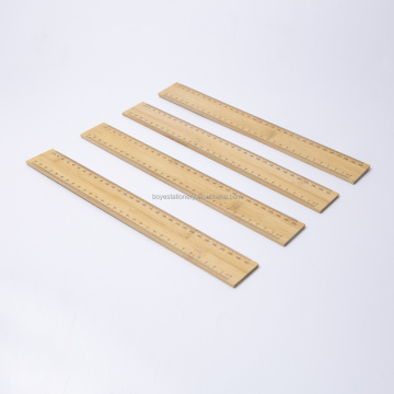 Bamboo Ruler Set for Kids - Natural, Engraved, 30cm School Art Supplies