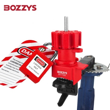 BOZZYS High Quality Red Industrial Safety Valve Lockout with Padlock Hole