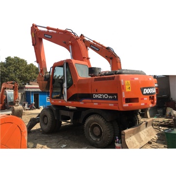 Used DOOSAN DH210W-7 Wheel Excavator for Sale: Good Condition, Second Hand, Multi-Functional