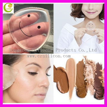New hot transparent silicone conmetic puff, cute heart shape jelly sponges