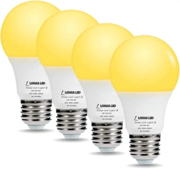 LOHAS LED Factory Price Sleep Aid Light Bulb A19 E26 2000K Warm Amber