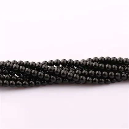 Alibaba wholesale high quality black jade/ Malaysia dyed jade round faceted smooth jade