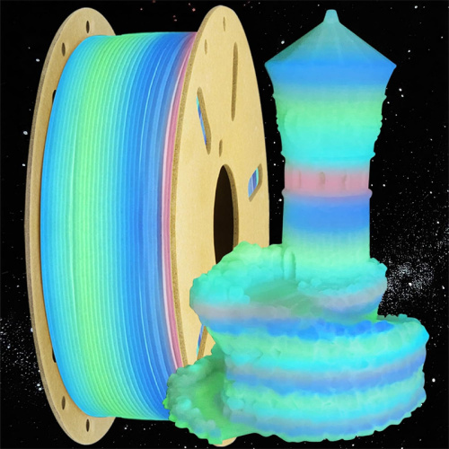 Glowing in Dark Fast Color Change Rainbow PLA