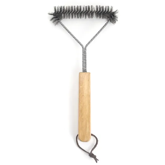 Triangle Metal BBQ Grill Cleaning Brush with Bamboo Handle: Your Ultimate Outdoor Grilling Companion