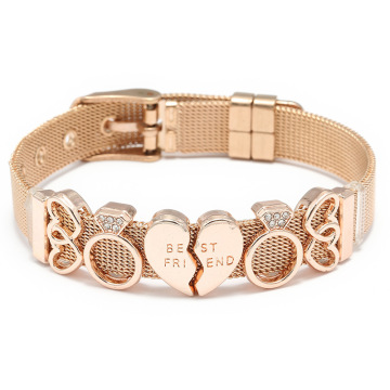 10mm DIY Custom Fashion Gold Stainless Steel Bracelets for Wedding Party Jewelry