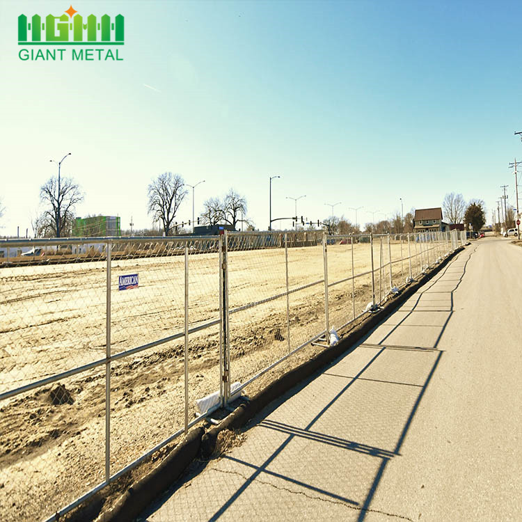 Construction Site Galvanized Quick Canada Temporary Fence