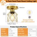 Farmhouse Semi Flush Mount Ceiling Light