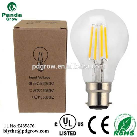 UL PSE 2016 new products dimmable A55 A60 G45 E14 E27 4W 6W 8W LED filament bulb