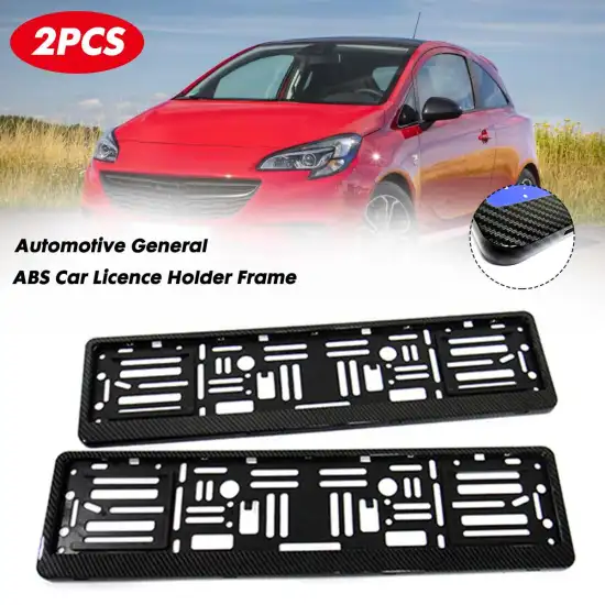 2PCS Carbon Fiber Color Hydrographic Euro Car License Plate Frame For Car Number Plate Holder Licence Plate For European Car
