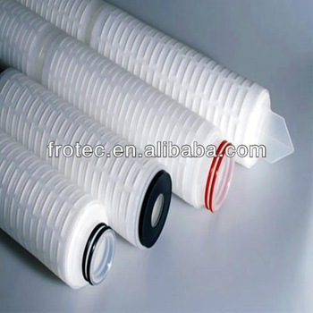 0.22 Micron Hydrophobic PTFE Pleated Filter cartridge for water treatment