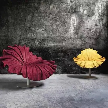 Rotatable flower shaped leisure chair