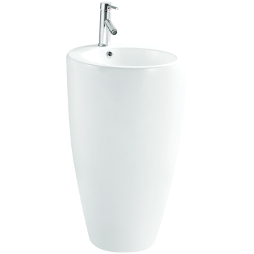 Ceramic Wash Hand Basin with Pedestal in Bathroom