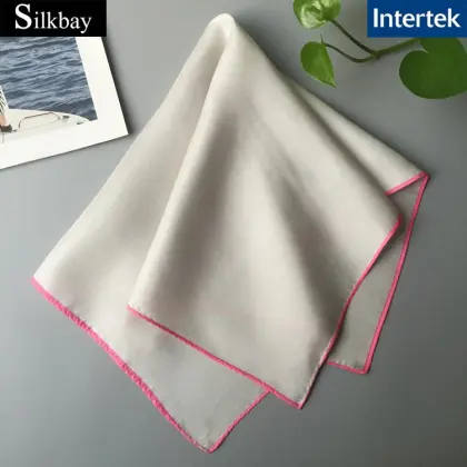 Nature White Printed 100% Silk Twill Scarf