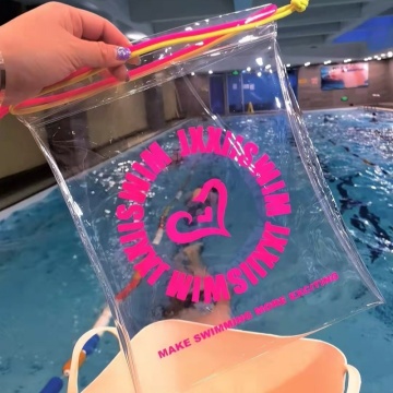 PVC Transparan Bersih Kantong Tali Taman Tahan Air Stadion Backpack Travel Swimming Bag Penyimpanan