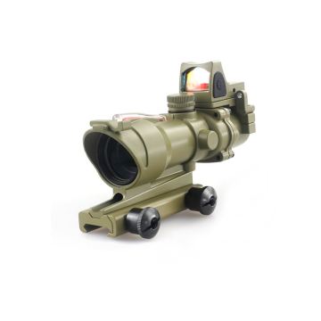 High Quality Tan Color 4x32 Prismatic Sight with Mini Red Dot