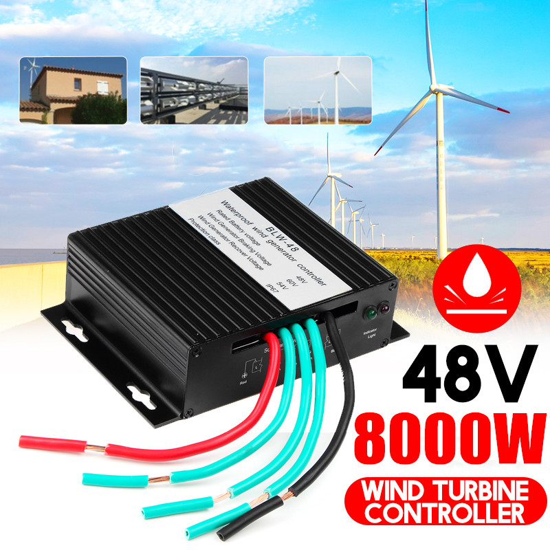 8000W DC 12V/24V/48V Durable Wind Turbines Generator Charge Controller Waterproof Battery Charge Controller Regulator