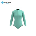 Seaskin disesuaikan 2.5mm neoprene corak lengan panjang wanita bikini wetsuit